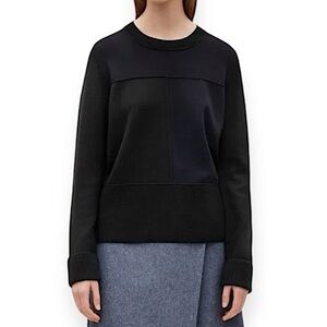 COS Black Patchwork Crew Neck Sweater